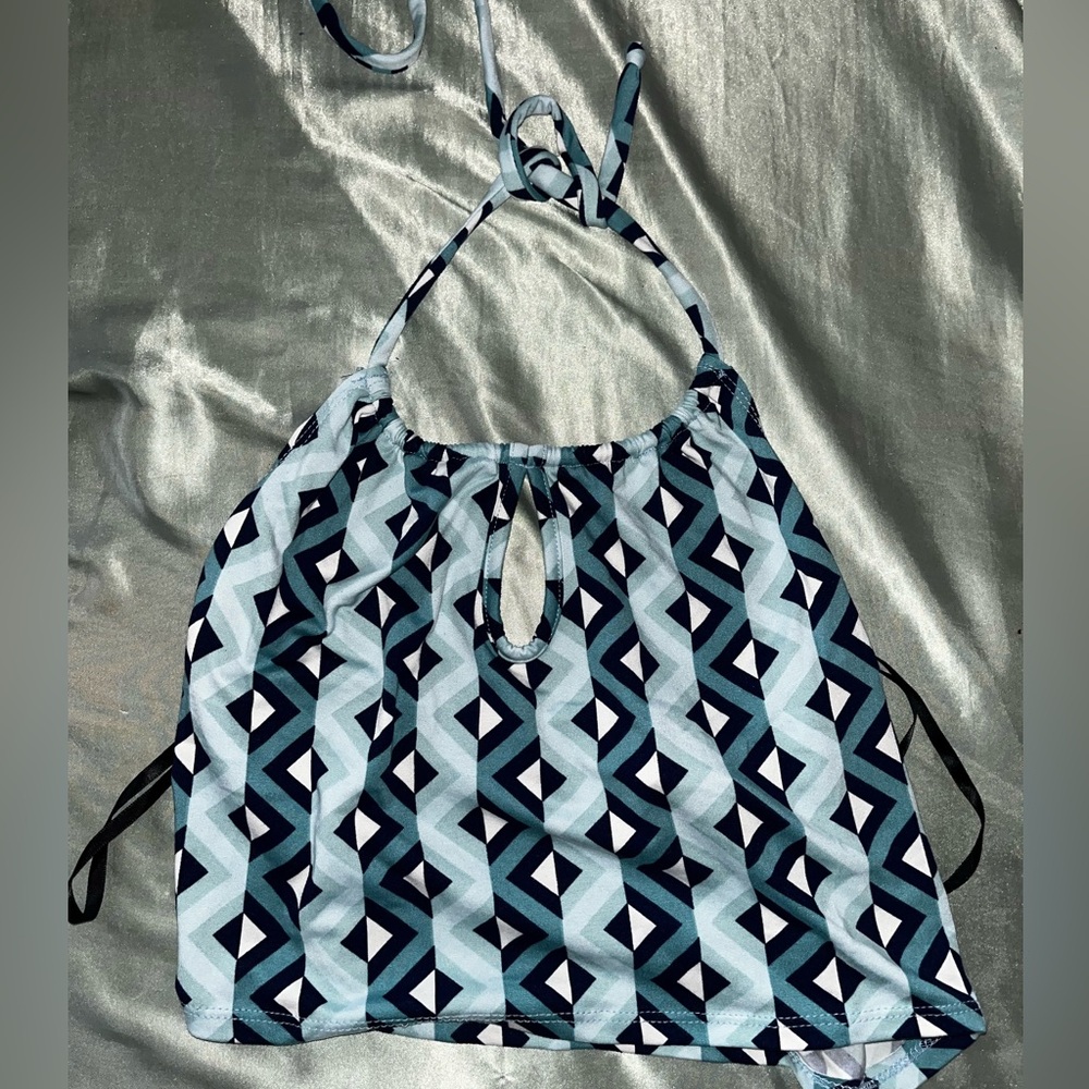patterned halter top